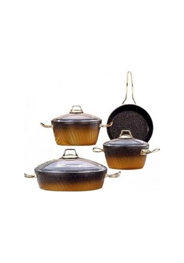 Bonera Milena 7 Prç Tencere Seti Siyah