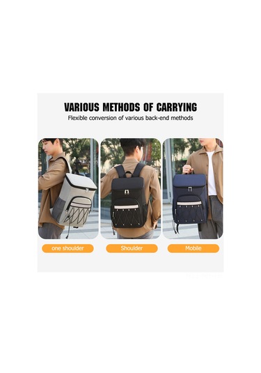 Mufunye Siyah Oxford Kumaş Isıtıcı Çanta, 30 15 44cm Büyük Kapasite, Su Geçirmez, Piknik Ve Outdoor Kullanıma Uygun Siyah