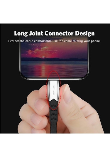 Ios Mikro Tip-c Kablo İçin 1.8m Yıldırım Usb Şarj Cihazı Şarj Veri Senkronizasyon Kablosu Micro