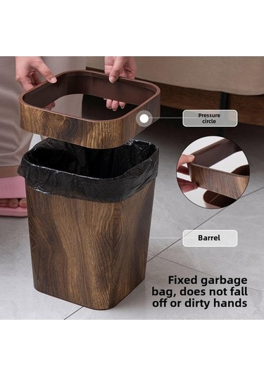 Pazly Yönlü Suntek Kutusu Kovası Kahverengi Ev Dekoratif Çöp Çok 24cmx20cmx28cm Zy Kahverengi