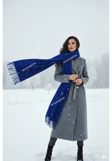 Ritagarcia Premium Soft Buklet Atkı Saks