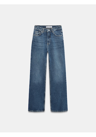 Dilvin 72117 %100 Pamuk Wide Leg Jean-yeşil Yeşil