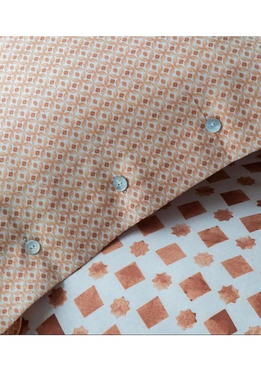 Ap Çift Kişilik Tencel Terra Terracota Nevresim Takımı Turuncu