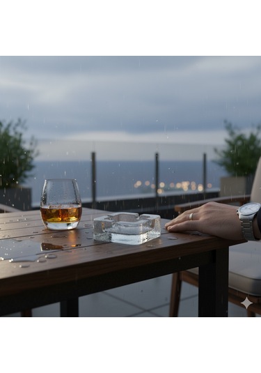 Paşabahçe 25026 Denizli Cam El İmalatı Çift Oluklu Küllük