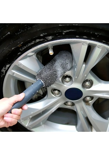 Gateesat Uzun Saplı Lastik Fırçası Araba Yıkama Temizlik Aleti Mavi