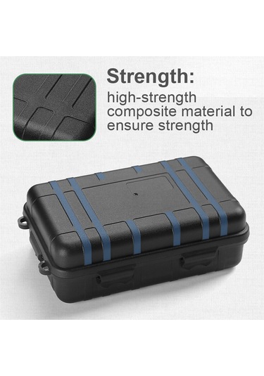 Aubyhe Siyah Dışarıda Kullanım Korumalı Depolama Kutusu - Su Geçirmez Ve Darbeye Dayanıklı, Pp Malzeme, 185x115x60mm