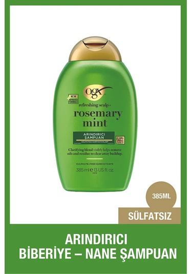 Ogx Rosemary Mint Biberiye & Nane Içeren Arındırıcı Şampuan 385