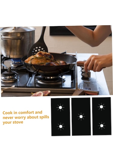 Shineyee 3'lü Gaz Ocak Koruyucu Kılıfı - Yüksek Sıcaklığa Dayanıklı, Yağ Spreyini Engeller, Ocak Tahtasını Temiz Tutar 52.8x26 Cm