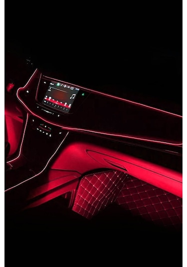 Her Araca Uyumlu Universal İp Neon Led - Kırmızı Renk 2 Metre 12v