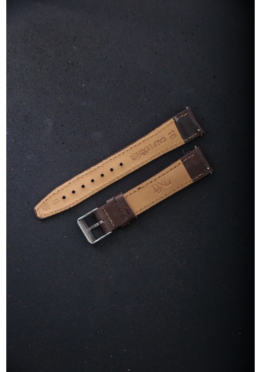 Hakiki Deri 18mm Akıllı Pimli Saat Kordonu Kahverengi