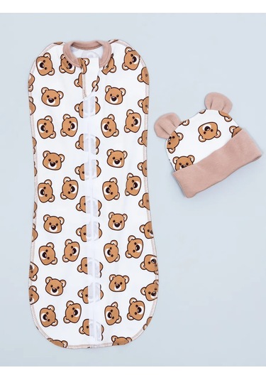 Allbaby Fermuarlı Şapkalı Kundak-kalyon 311220535 Kahverengi