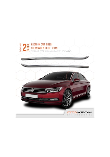 intakrom Volkswagen Passat B8 Krom Ön Cam Direği 2 Parça 2015 - 2019