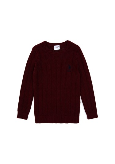 U.s. Polo Assn. Erkek Çocuk Bordo Kazak /triko 50315638-vr014 Bordo
