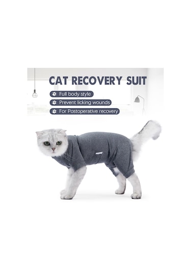 Mufunye Kediler İçin Pet Recovery Suit Dört Bacaklı Karın Yarası Ceketi A C