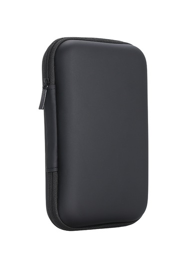 Folinda 2.5 İnç Sabit Disk Koruyucu Kutu, Eva+pu Malzeme, Sıçrama Ve Yağmur Dayanıklı, Power Bank Ve Aksesuarları İçin Çok Amaçlı Depolama Çantası Siyah