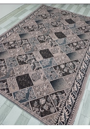 Savan Dokuma Halı Örtüsü 4m² 170 240 Kale Siyah&pudra2 Diğer
