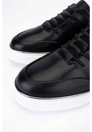 Tamer Tanca Erkek Hakiki Deri Siyah Sneakers & Spor Ayakkabı 530 1275 Erk Ayk Sk25-26 Sıyah Siyah