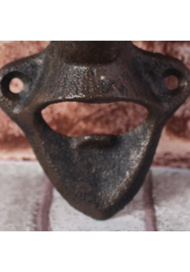 Ren Geyiği Kafası Dökme Demir Şişe Açacağı Antik Siyah Hayvan Figürleri Kafa Duvara Monte Metal Şişe Açacağı Çok Renkli