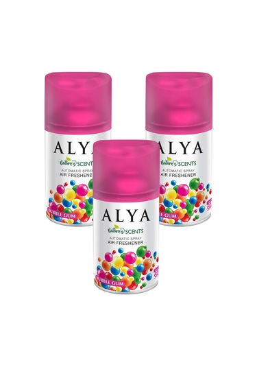 Alya Nature's Scents Bubble Gum Oda Kokusu Yedek Makine Spreyi 3 x 250 ML