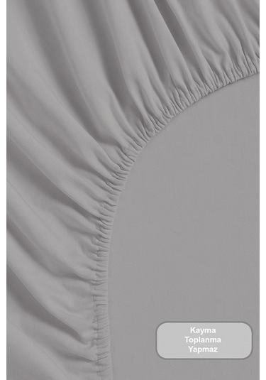 Elart Romantic Nevresim Takımı Çift Kişilik Lastikli Çarşaf 200x220 Cm Gri Gri
