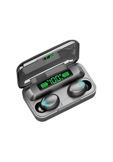 F9 Tws Kablosuz Kulaklık Bluetooth Stereo Kulaklık 5.0 Spor Su Geçirmez Gürültü Azaltma Kablosuz Mikrofonlu Tekli Kulaklıklar 2000 Mah