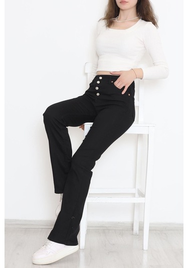 Mokashopin - İspanyol Paça Pantolon Siyah - 12275.1431. 001