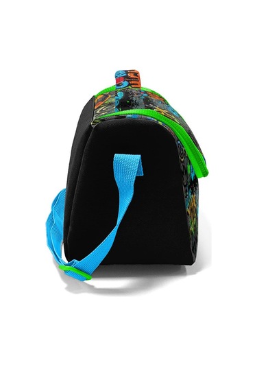 Coral High Kids Siyah Mavi Grafiti Desenli Thermo Beslenme Çantası 11828