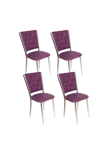 Beymobilya Kapitoneli Sandalye (Deri) (4 Adet)