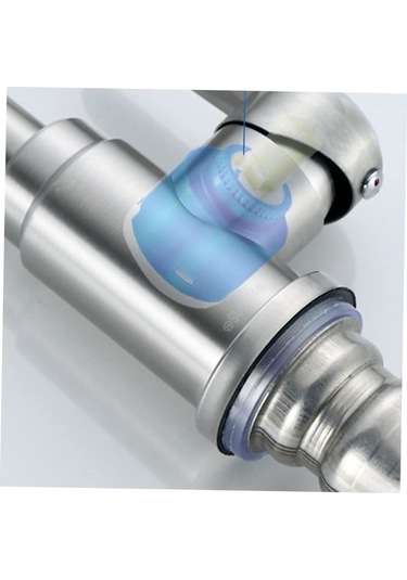 Maoyaya Uonlytech 304 Paslanmaz Çelik Lavabo Musluğu, Mutfak Su Musluğu İnox İnox