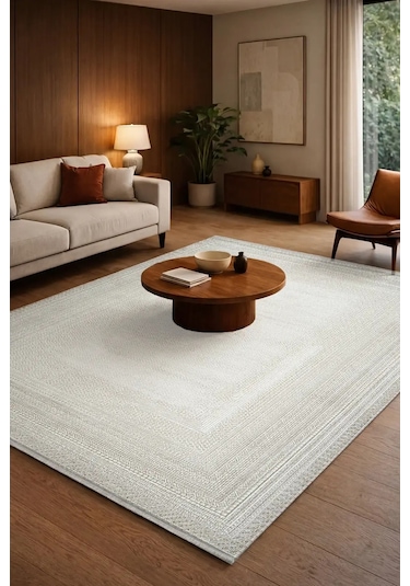 Hoom Rugs Doku 2105 Bej Modern Salon Halısı