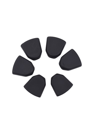 Youmex Akustik Ve Elektro Gitar İçin 6 Adet Siyah Plastik Akor Teli Kapağı - Yumuşak Dokunuş, Jade Desenli, Dayanıklı Konstrüksiyon Siyah