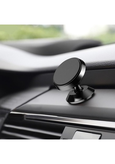 Folinda Alüminyum Alyuminyum Manyetik Araba Telefon Tutucu, 360 Döner, Güçlü Mıknatıs, Ev Ofis Araçlarda Kullanım, Siyah Diğer