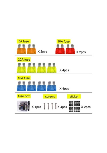 Novahub Siyah 1 Giriş 6 Çıkışlı Sigorta Kutusu - 32v Dc, 30a, Led Gösterge, Kablo Uygun 30