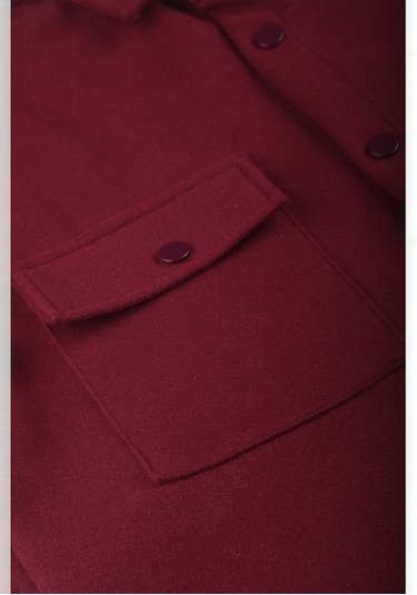 Deepsea Erkek Bordo Kaşe Ceket Mont Rahat Kesim Cepli Çıtçıtlı Ceket 2500559 Bordo