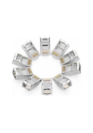 Cat6 Metal Rj45 Jack Konnektör Uç Lan Ethernet Jak 100 Adet