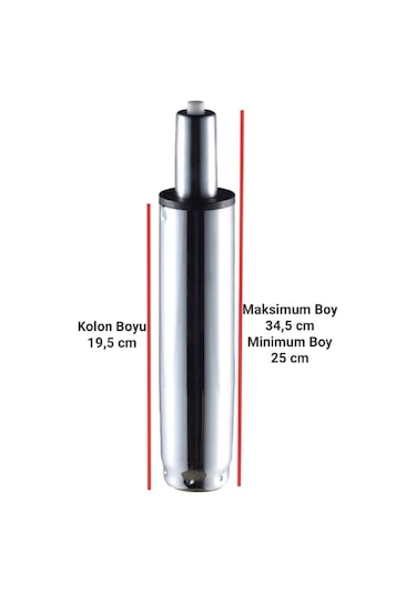 100'lük Krom Amortisör Ofis Koltuğu Yedek Parçası