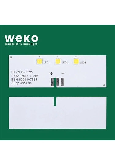 Buzdolabı İç Aydınlatma Ledi Ld79 Ht-pcb-l322-h14a079b-l-v01 3 Çipli Beyaz