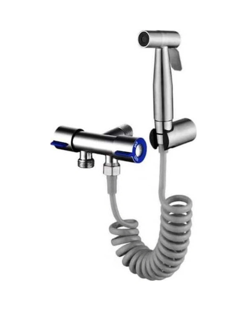 Tongxida Semgears 4 Adet Paslanmaz Çelik Klozet Taharet Musluk Krom Seti Krom