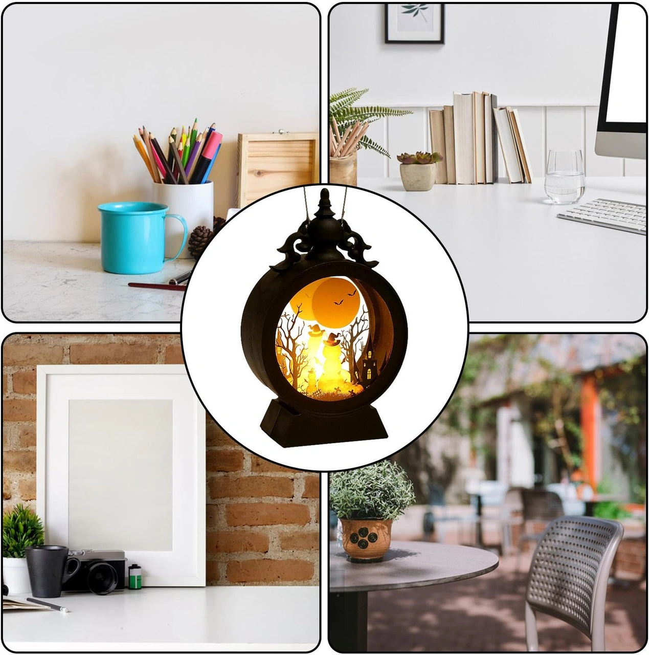 Fener Dekoru, Vintage Led Dekoratif Cadılar Bayramı Jack-o-lantern - Taşınabilir Balkabağı Lambası Kafatası Cadı Lambası, Cadılar Bayramı İçin Pille Çalışır 2 Yux Diğer