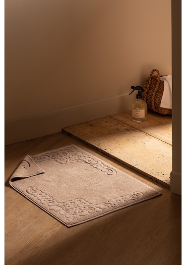 Orlena %100 Pamuk Ayak Havlusu - Vizon - 50x70 Cm Toprak