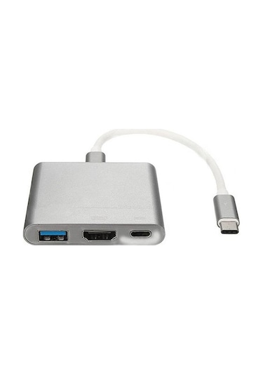 Usb 3.1 Type C To Hdmı Usb 3.0 4962P Çevirici Dönüştürücü Adaptor