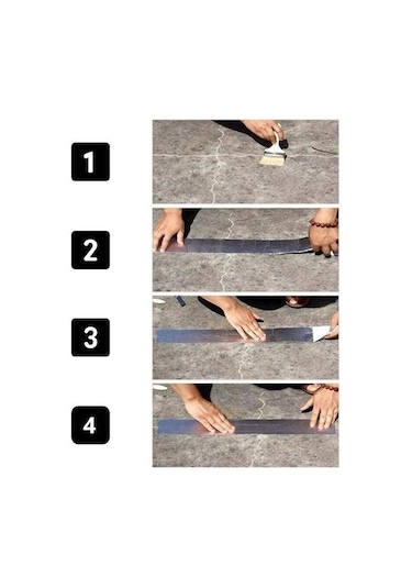 Evyora 2 Mt Yüksek Sıcaklık Dayanan Su Geçirmez Çatı Duvar Çatlak Onarıcı Yapışkan Bant Folyo 5 Cm