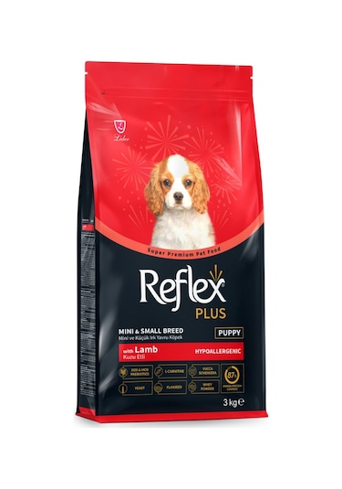 Reflex Plus Kuzu Etli Mini ve Küçük Irk Yavru Köpek Maması 3 KG