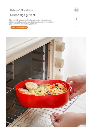 Büyük Kapasiteli Sevimli Çocuk Beslenme Çantası Çift Katmanlı-sar