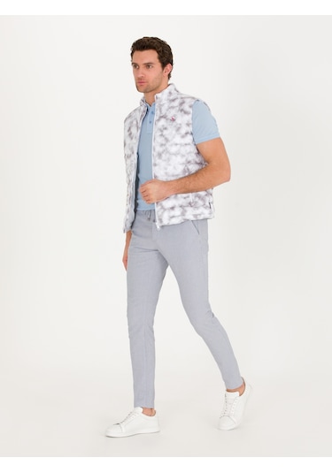 Cacharel Beyaz Slim Fit Mont Yelek