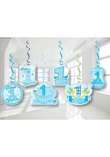 Mavi 1 Yaş 6'Lı Tavan Süs Mavi