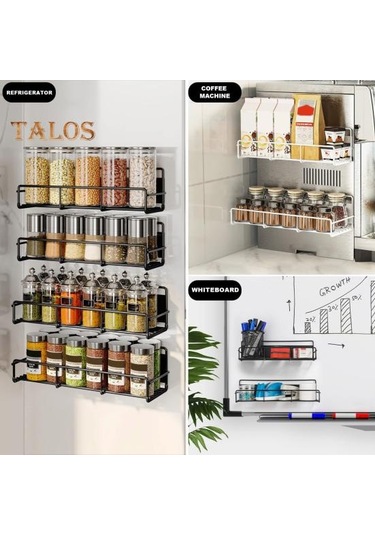 Gümüş 2/4 Adet Depolama Rafı Duvara Monte Çok Fonksiyonlu Karbon Çelik Uygun Ev Dolap Baharat Organizatör Raf Mutfak Malzemeleri 4 Gümüş