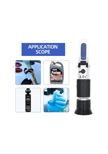 4'ü 1 Arada El Refraktometre Araç Üre Test Cihazı 30-35% Adblue Sıvı Glikol Pil Antifriz Konsantrasyon Ölçer Atc