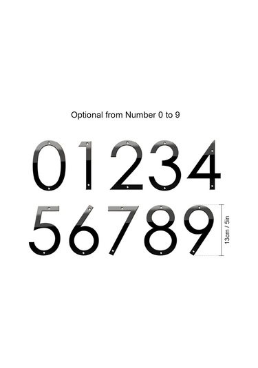 Tenfowee 5 İnç Paslanmaz Çelik 3d Ev Numara Sayı 3 - Siyah Kaplama, Hava Ve Isı Dayanıklı Modern Ev İmzası