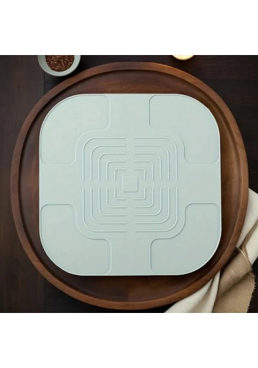 Besthome1 1 Adet Yeşil 10.8 İnç Kare Silikon Fritöz Tabanlığı Yeniden Kullanılabilir Kolay Temizlenir Yapışmaz